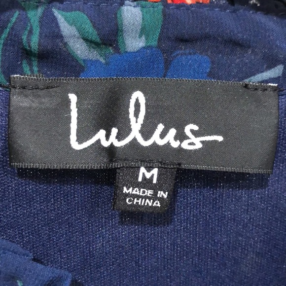 Lulus Floral Dark Navy Blue Midi Dress - Picture 11 of 14